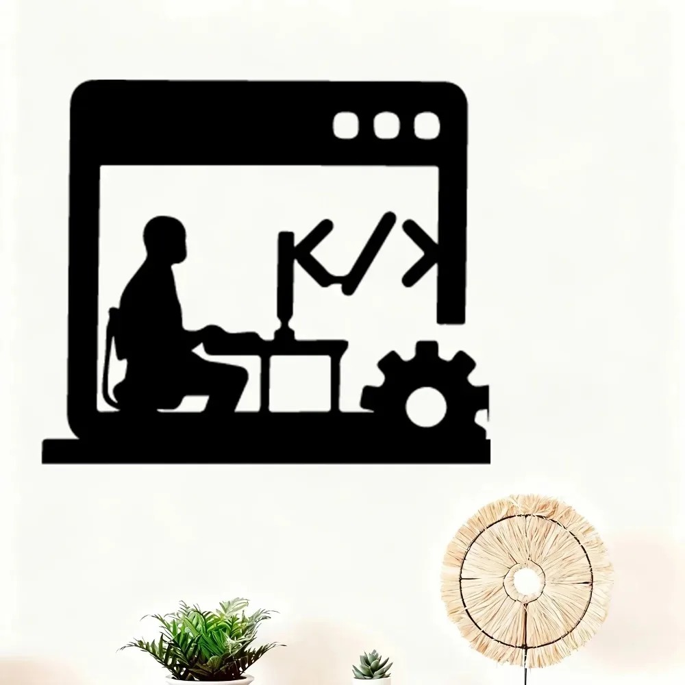 Office Tech Software - งานศิลปะติดผนังสำหรับนักพัฒนาซอฟต์แวร์, ป้ายโลหะอะลูมิเนียม, ภาพเงาห้องปฏิบัติการ 2 ขนาด, ของขวัญเทคโนโลยี