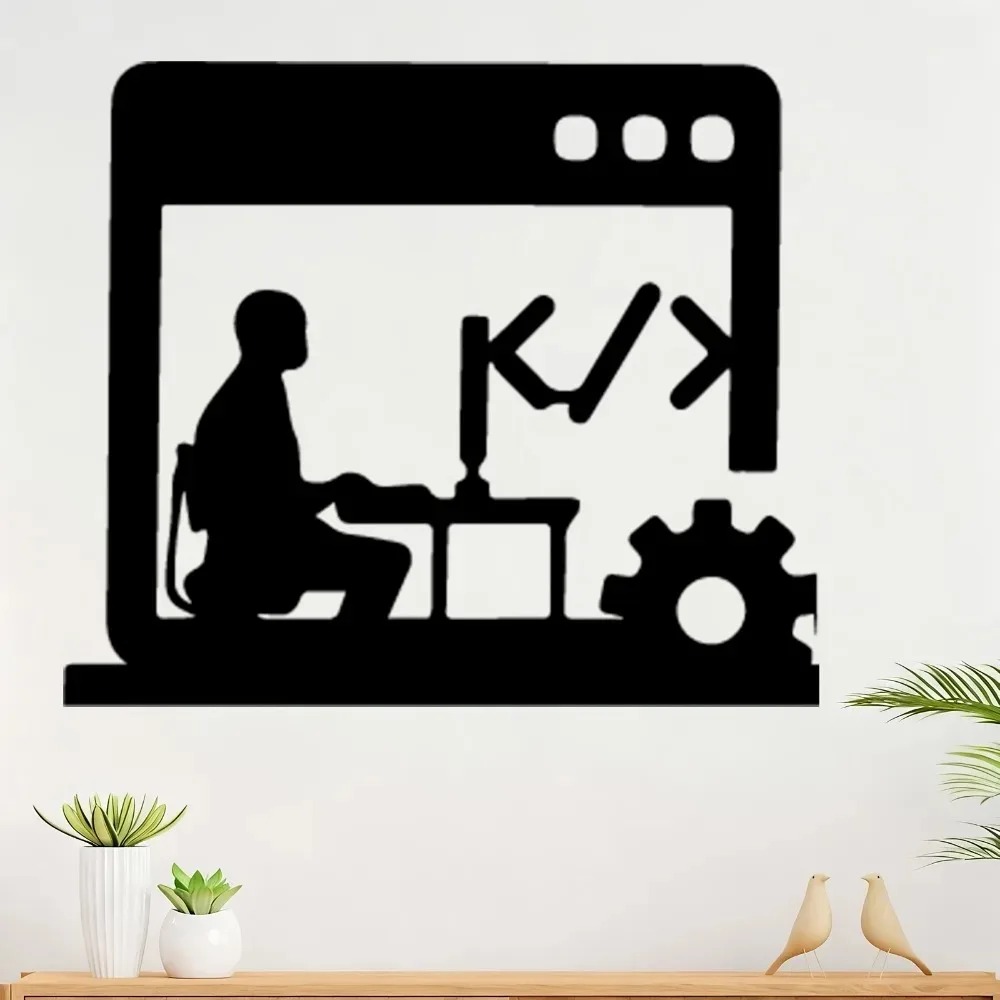 Office Tech Software - ของขวัญเทคโนโลยีงานศิลปะติดผนังโลหะสำหรับนักพัฒนาซอฟต์แวร์ ตกแต่งสำนักงาน มี 2 ขนาด
