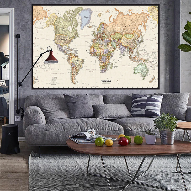 150x225 ซม.Retro World แผนที่ก - Office Tech Background บทวิจารณ์และราคา