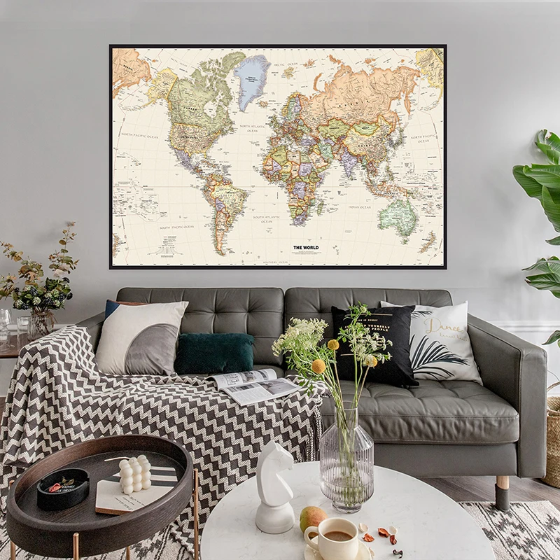 150x225 ซม.Retro World แผนที่ก - Office Tech Background บทวิจารณ์และราคา